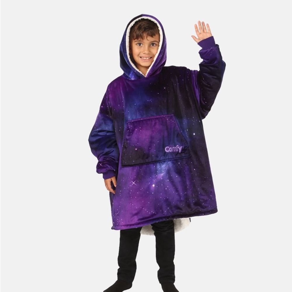 Comfy USA Original Jr. - Purple Galaxy Oversized pullover - 10 years old & under